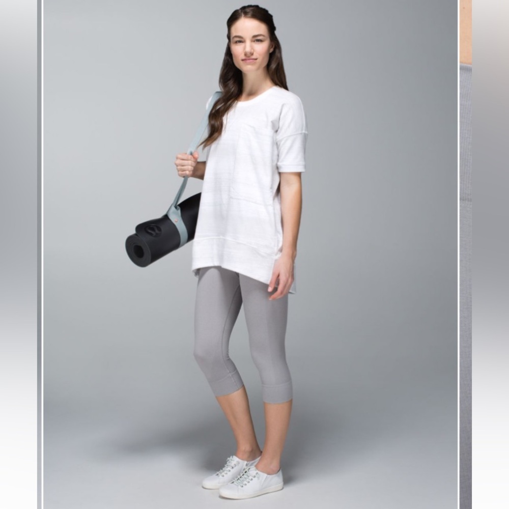 Lululemon Street Crop Regular Rise Grey Leggings Inseam 16 - Picture 3 of 9